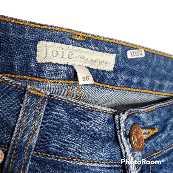 Joie jeans mid rise rolled skinny Hana size 26 medium wash - Picture 3 of 8